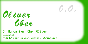 oliver ober business card